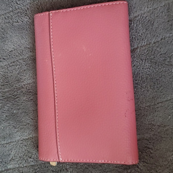 COACH PINK TRI FOLD LEATHER WALLET EXC - Picture 10 of 10